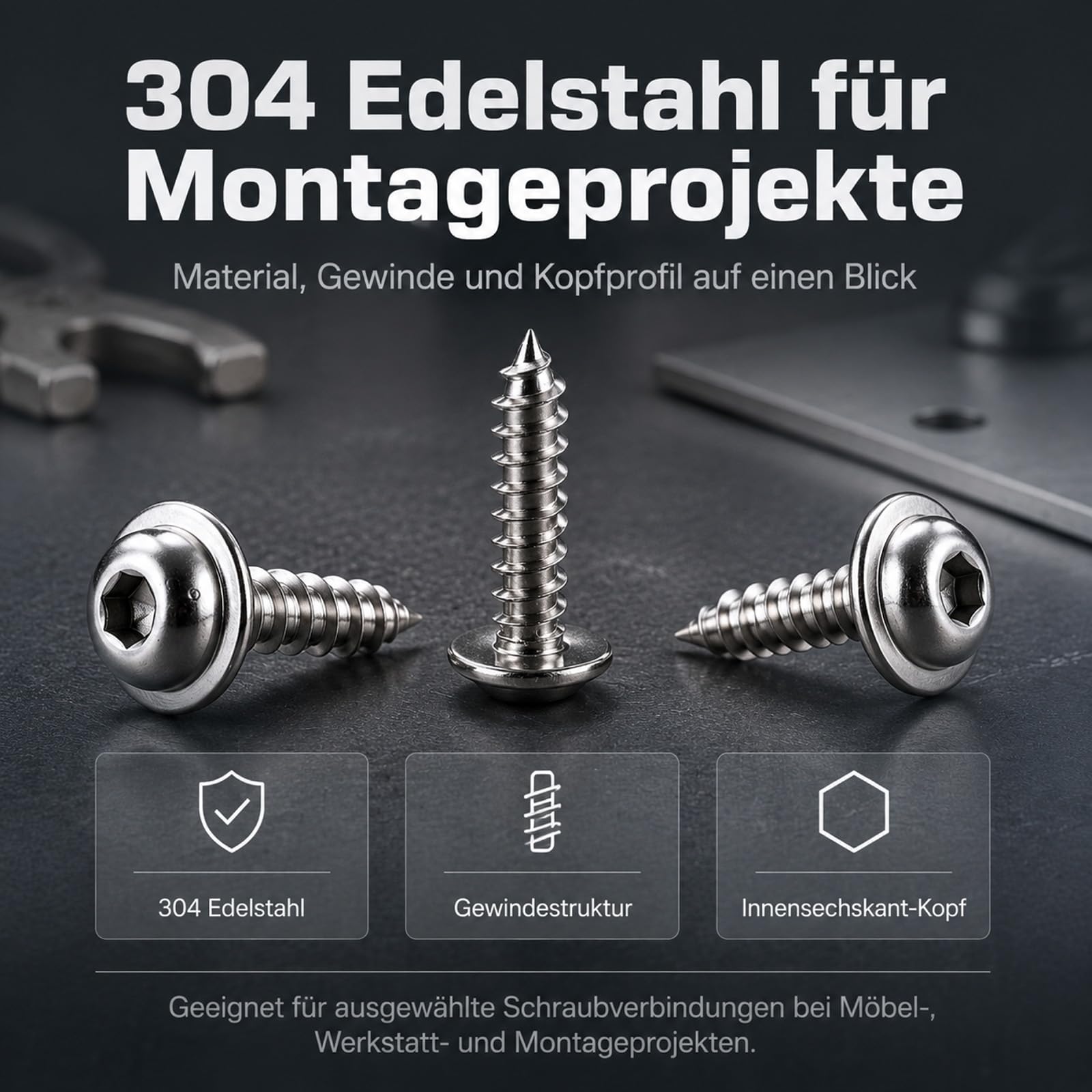 120 sztuk łba talerzowa wkręty do blachy, Torx M4 x 16 mm