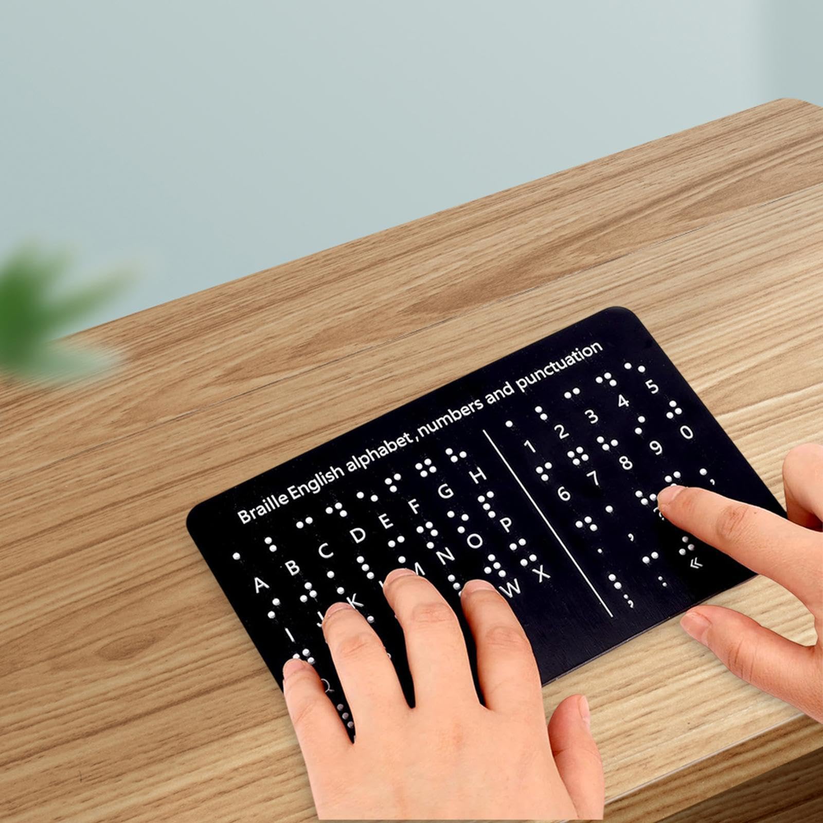 Material Didáctico Escolar con Tablero de Alfabeto Braille con Puntos en Relieve