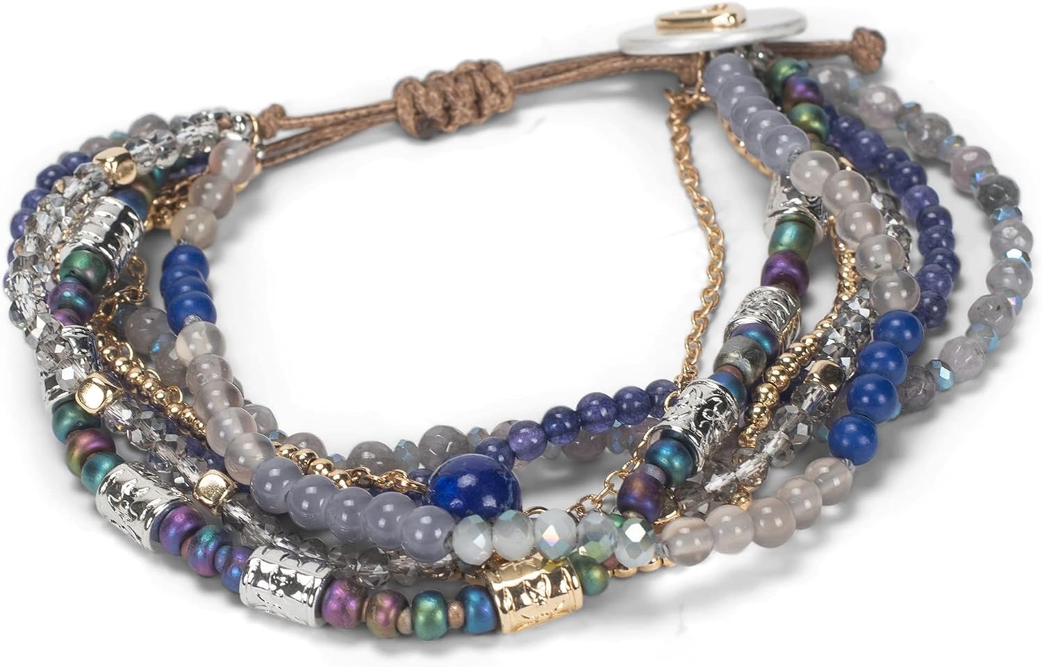 DEMDACO Glass and Metal Charm Bracelet