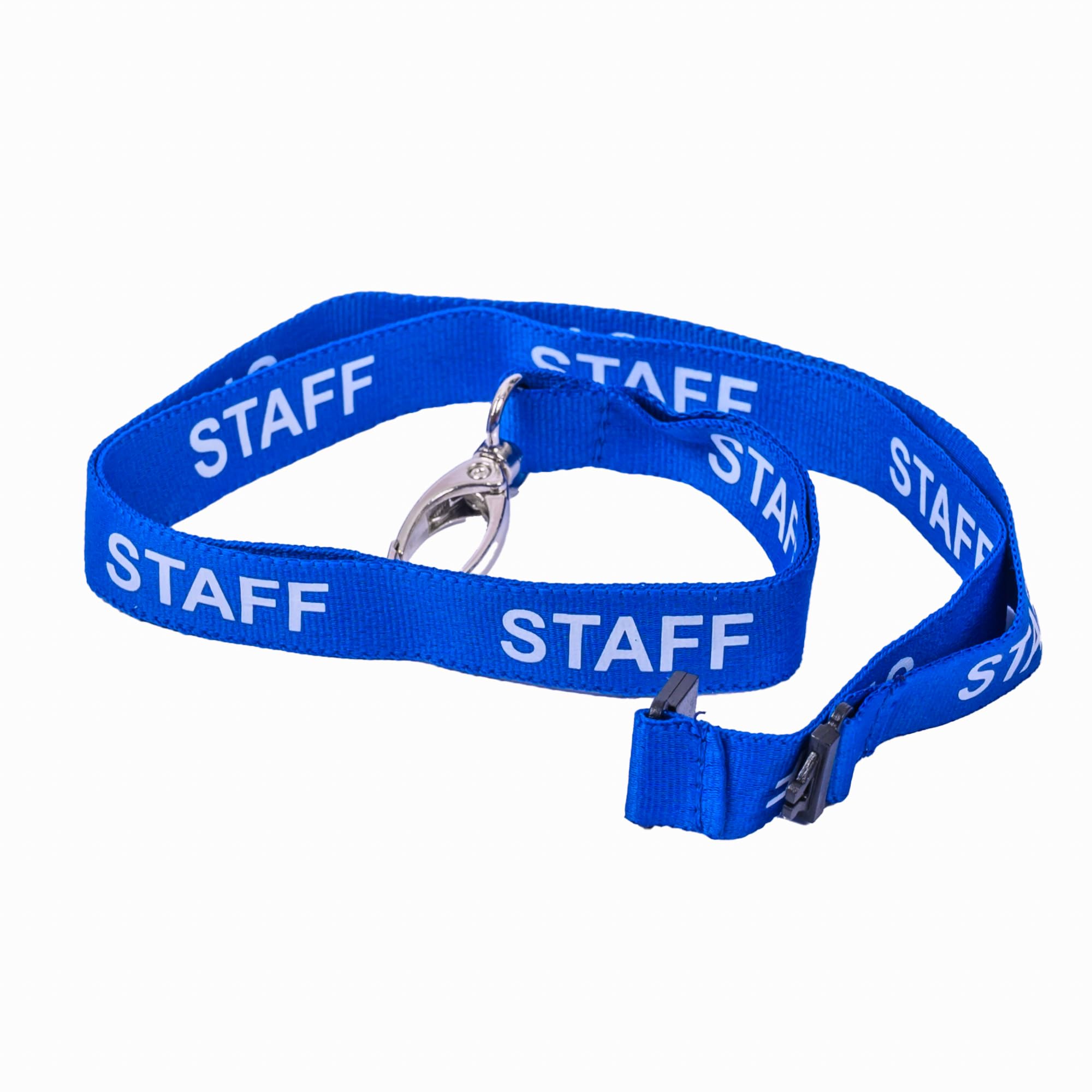 SKE-Direct® Staff Lanyard 15mm with Metal Lobster Clip Complete with Free Cardholder Accessory (100, Blue)