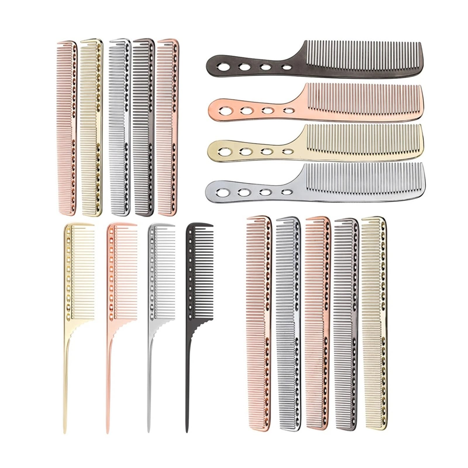 Pettine for capelli 1PC Pettini for parrucchieri Strumenti for barbiere(335 Rose Gold)