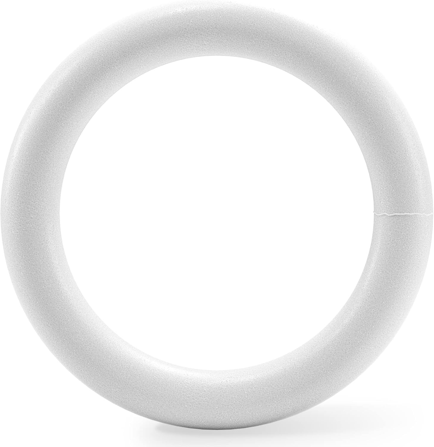 FloraCraft Extruded CraftFōM 12 Piece Bulk Wreath 1.4 Inch x 9.8 Inch White