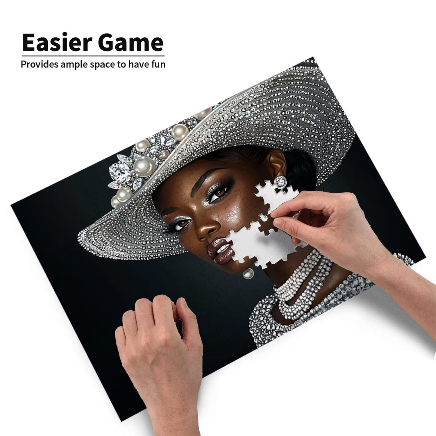 Puzzle de 2000 Piezas Puzzle Adultos 100x70cm Juego Educativo Regalos Rompecabezas para Adultos y niños a Partir de 14 Años, Regalo Creativo para la Relajación - (Mujer con Sombrero) t-116