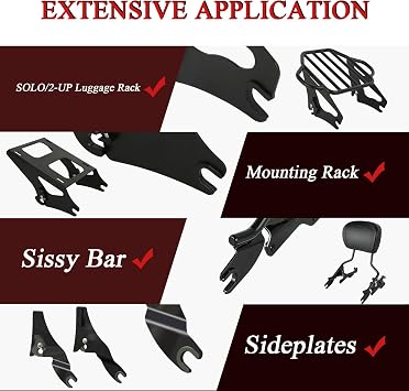 Rear Docking Point Bushing/Grommet for Harley Touring 2009-2024,for Road Glide Street Glide Electra Glide Street Glide SOLO 2-UP Luggage Rack/Mounting Rack/Sissy Bar/Sideplates,for 52682-09
