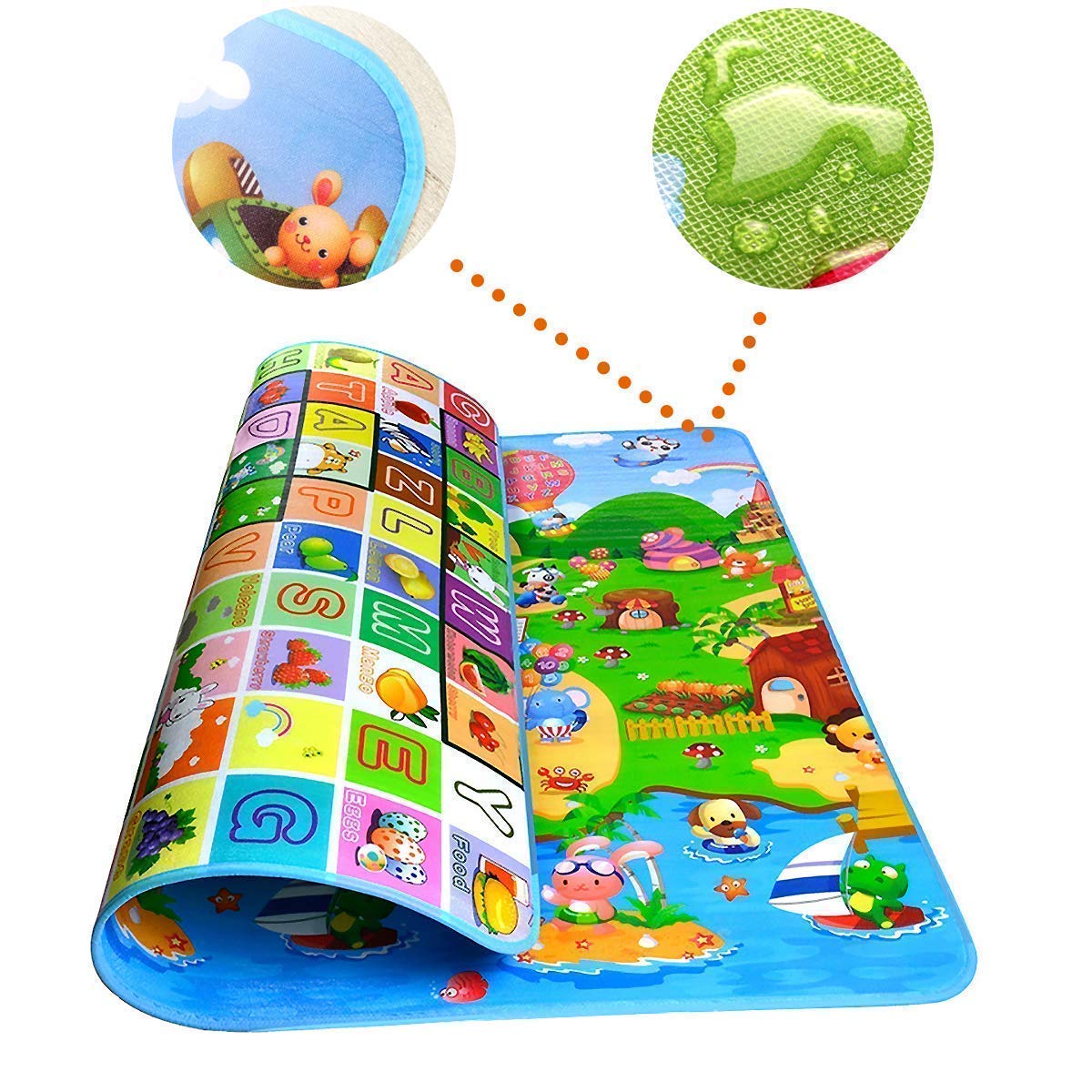 Double Sided Water Proof Baby Play Mat, Play Mats for Kids Large Size, Baby Carpet, Play Mat Crawling Baby