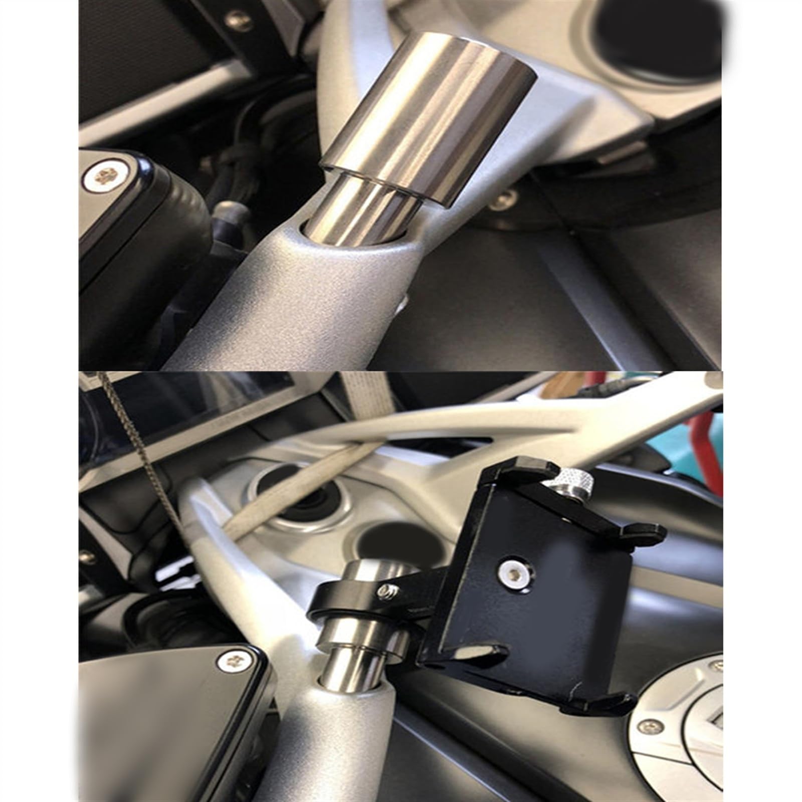Motorrad Für BMW R1200RT 2005 2006 2007 2008 2009 2010 2011 2012 2013 Handy-Navigation Halterung Zubehör (Color : 2pcs)