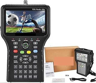 Digital Satellite Finder Meter V8 Finder Max Satellite Signal Finder DVB-S/S2/S2X H.265 Satellite Locator 4.3 Inch 1080p ACM Vs V8 Finder 2/pro for TV Signal Test (Color : Blue, Size : X)