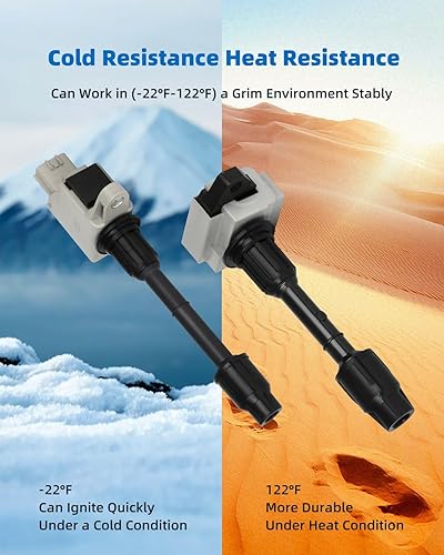 Vista 1745 de ECCPP Bobinas de encendido portátiles de repuesto para automóvil compatibles con Infiniti I30/para Nissan Maxima 3.0L V6 2000-2001 Reemplazo