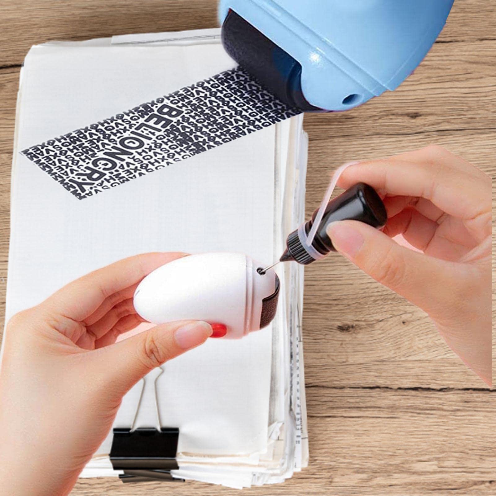 Recarga De Tinta Para Sellos De Almohadilla - 5 Ml, Negra, Impermeable
