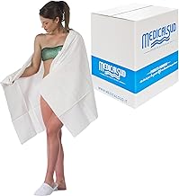 MEDICAL SUD PROFESSIONAL 60 Disposable Bath Towels in Soft Viscose 100 x 180 cm Super Absorbent Disposable Shower Towels