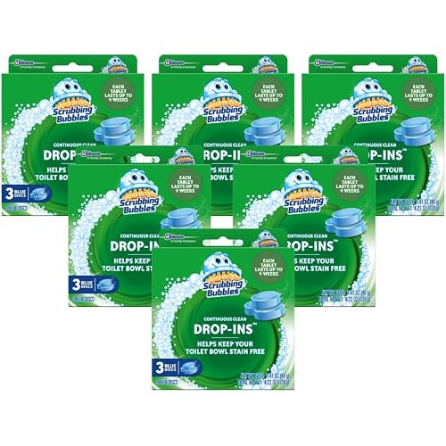 Scrubbing Bubbles Continuous Clean Toilet Tank Drop-Ins, 3 Count, (6-Pack)