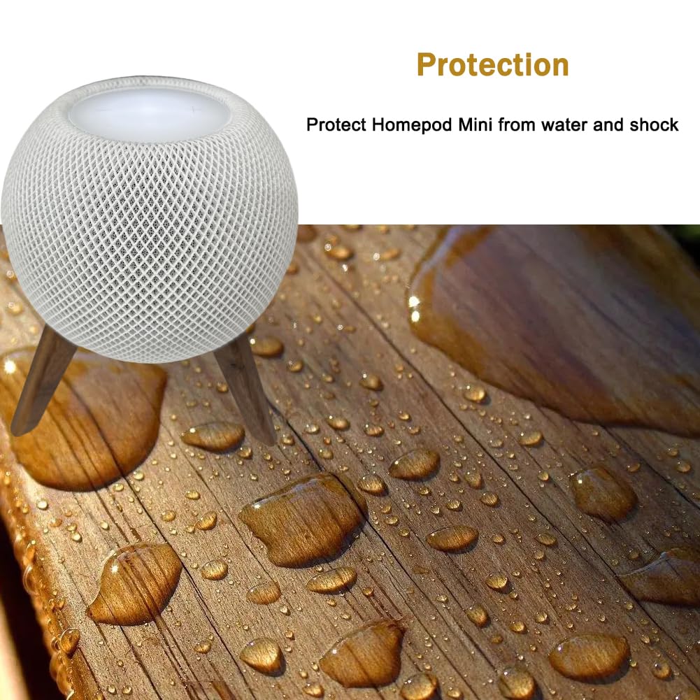 Supporto In Legno Per HomePod Mini – Treppiede Con Telaio In Metallo, Stabile, Antiscivolo, Alza L'Altoparlante Per Un Suono Ottimale