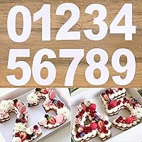 Vista 1 de Moldes de plantillas de números de 0 a 8 pulgadas, para hacer pasteles con números arábigos, rellenos decorativos, herramientas para hornear
