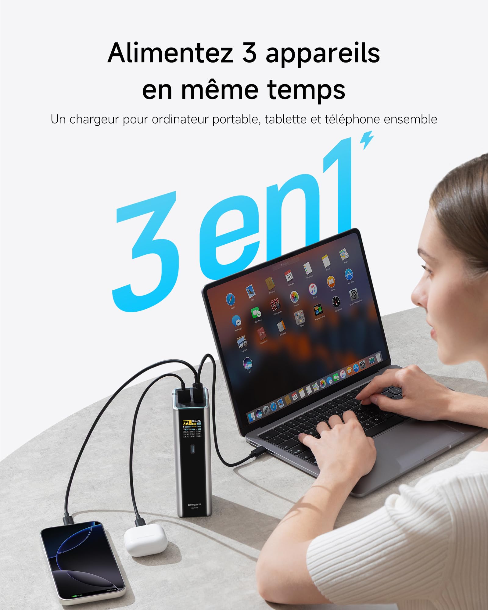CUKTECH 15 Ultra 140W 20000mAh Batterie Externe Charge Rapide avec ÉcranTFT