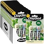 ChapStick Bulk Lip Balm, Mint Favorites, 3-Packs (12 Sets/36 Tubes) - Fresh & Invigorating Lip Care, Birthday Gifts, Party Favors, Stocking Stuffers, 0.15 Oz Ea