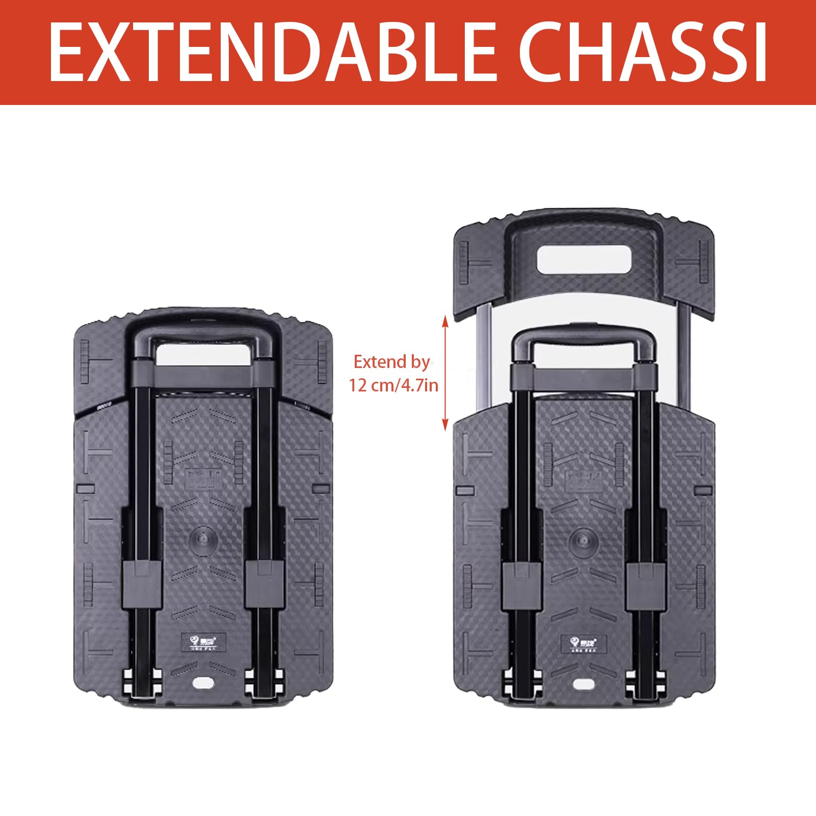 Carrello Pieghevole Grande 6 Ruote Da 200kg – Compatto Per il Bagagliaio Dell’Auto, Telaio Estensibile, Perfetto Per la Spesa Settimanale, Acquisti Ingombranti E Traslochi (Arancione)