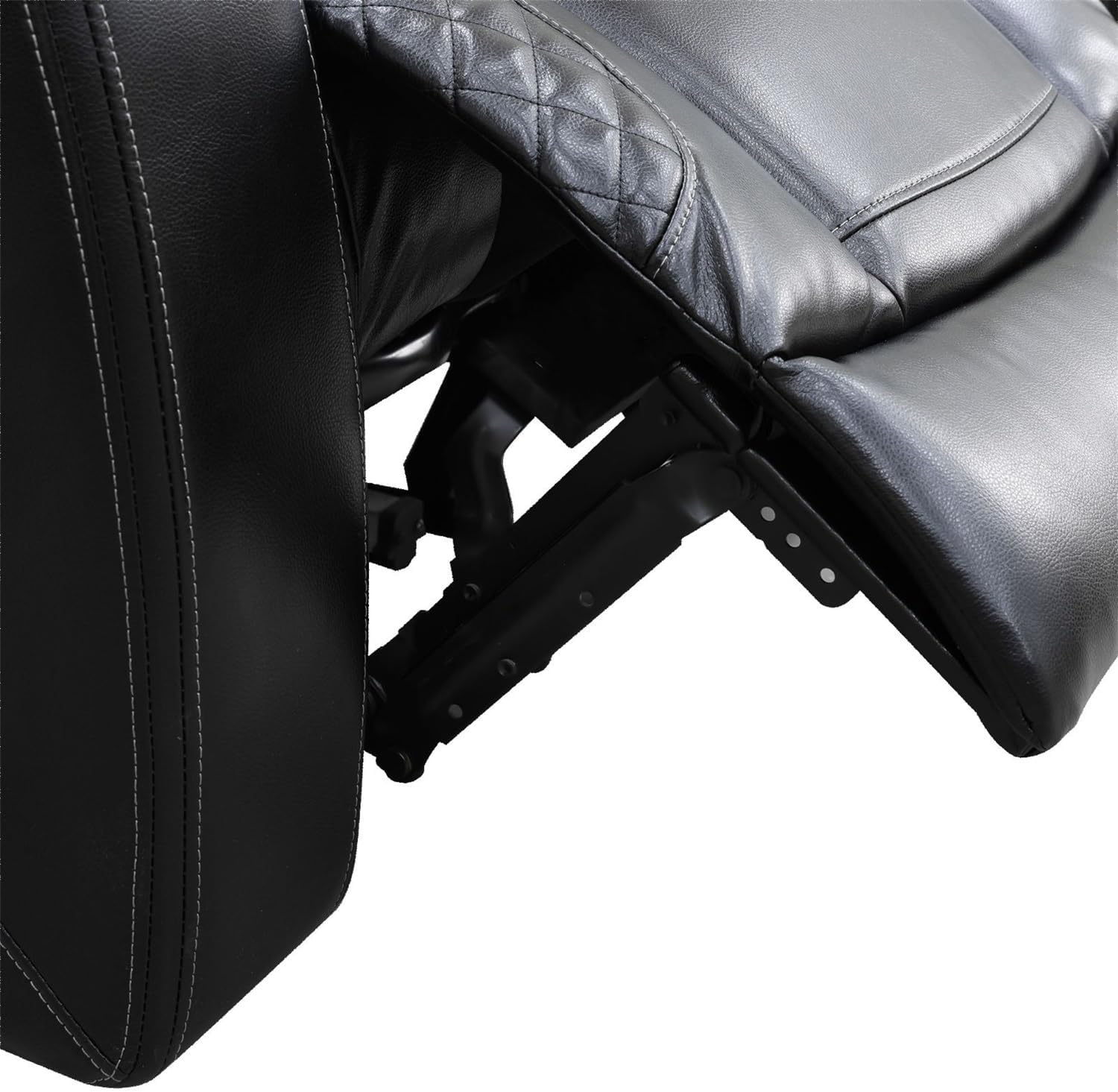 Recliner Loveseat Black Breathing Leather Living Room USB Charging