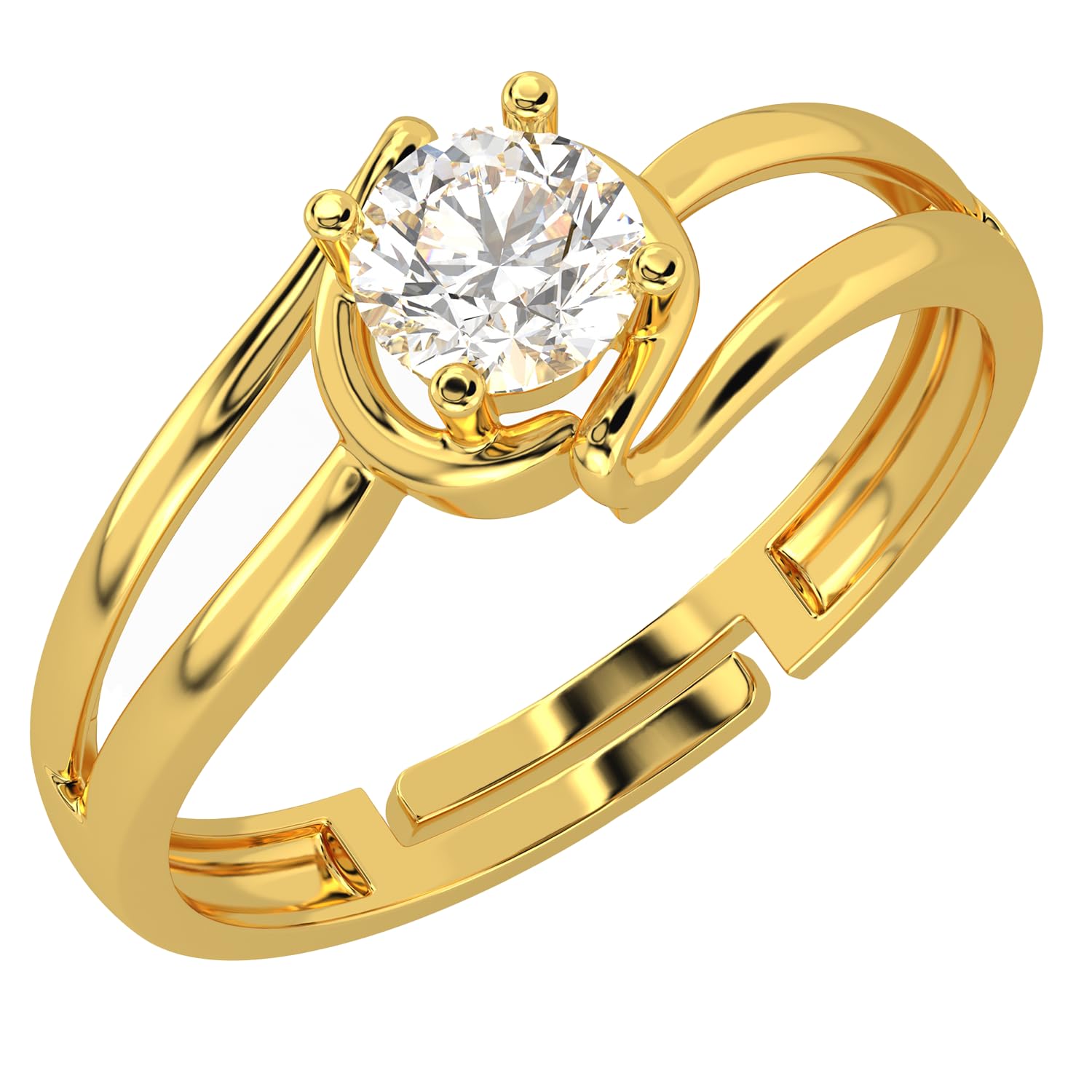 Buy BEEZAL 14KT Real Gold Ring with Cubic Zironica (Weight more than 1