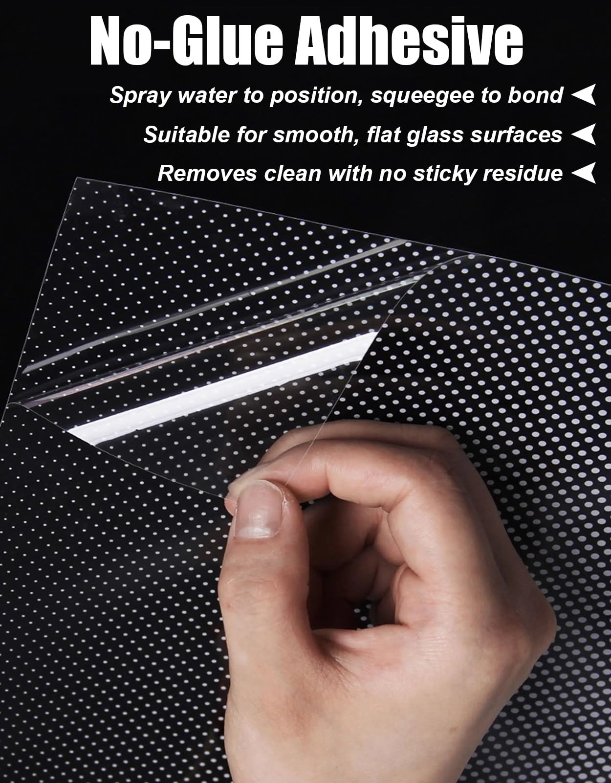 Vinilo Ventana Privacidad Lámina Adhesiva Esmerilada para Ventanas | Unidireccional Adhesivo de Privacidad con Degradado para Oficinas, Lámina Adhesiva Removible para Vidrio, 152 cm de Alto