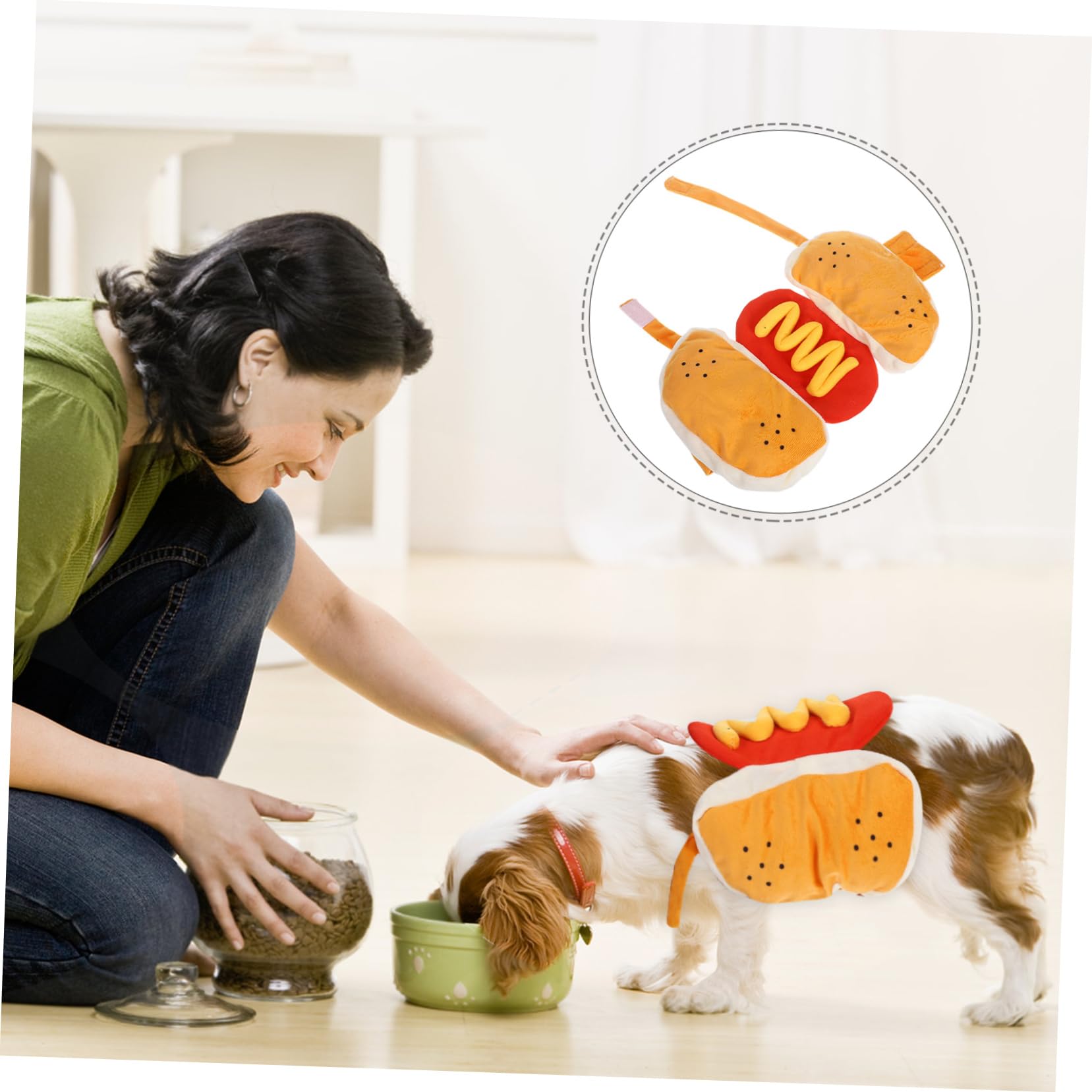 YARNOW 3 Pz Cappotto Per Cani Vestiti Per Animali Domestici Di Natale Costume Da Cosplay Per Cani Da Festival Vestiti Cosplay Per Animali Da Compagnia Costume Da Cane Hamburger Zucca