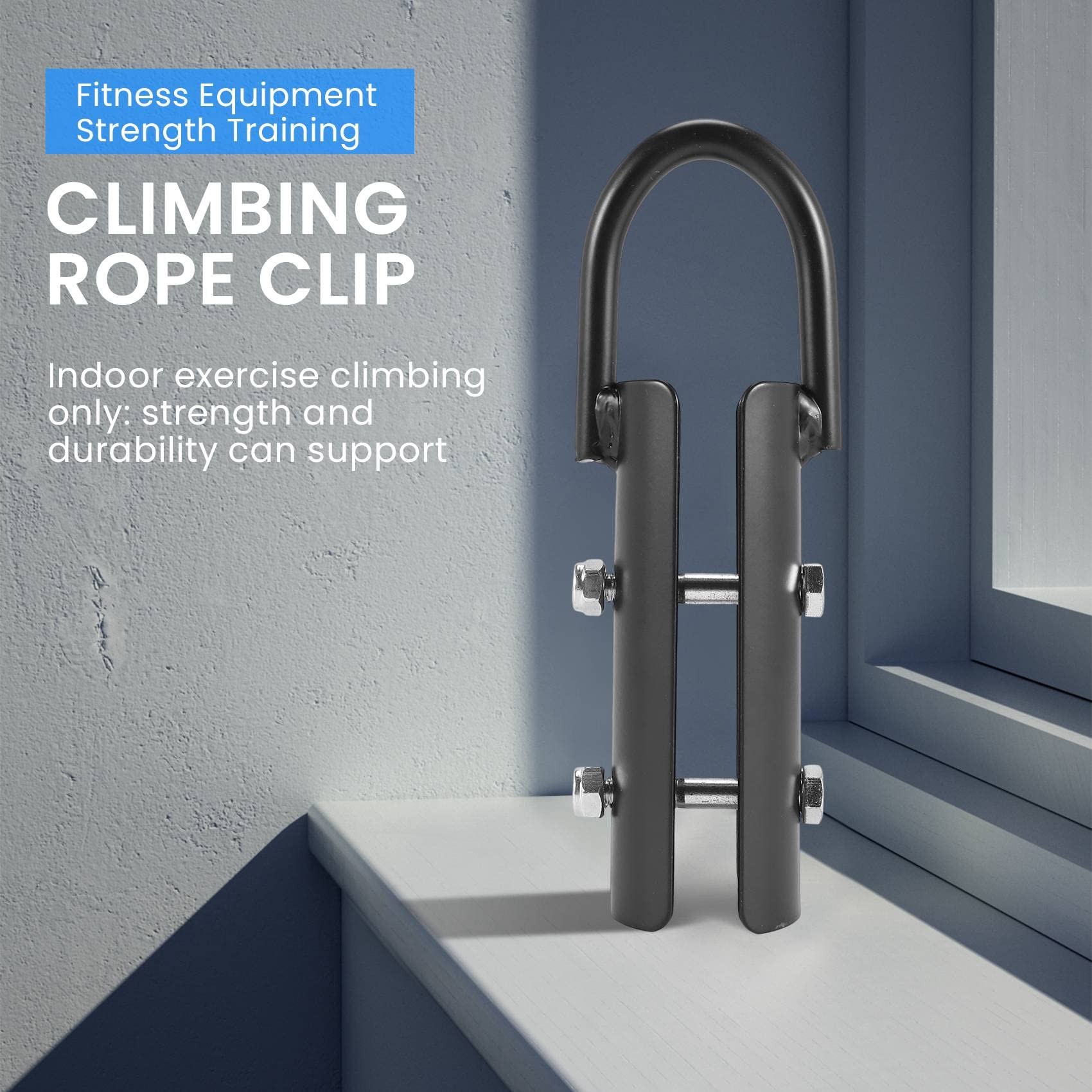 Morsetto per Corda da arrampicata, Gancio di Fissaggio Piattaforma di Allenamento Arrampicata Corda per Chiusura Corda da 1,5 Pollici