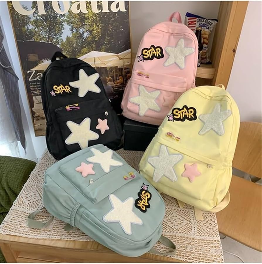 Y2k Cute Backpack for Women Men, Star Y2k Backpack School, Trendy