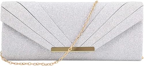 Miniatura 9 de Naimo Bolso de embrague de Paillette Sparkle para mujer bolso de noche para fiesta cóctel boda elegancia monedero Oro, Rose gold, Plateado