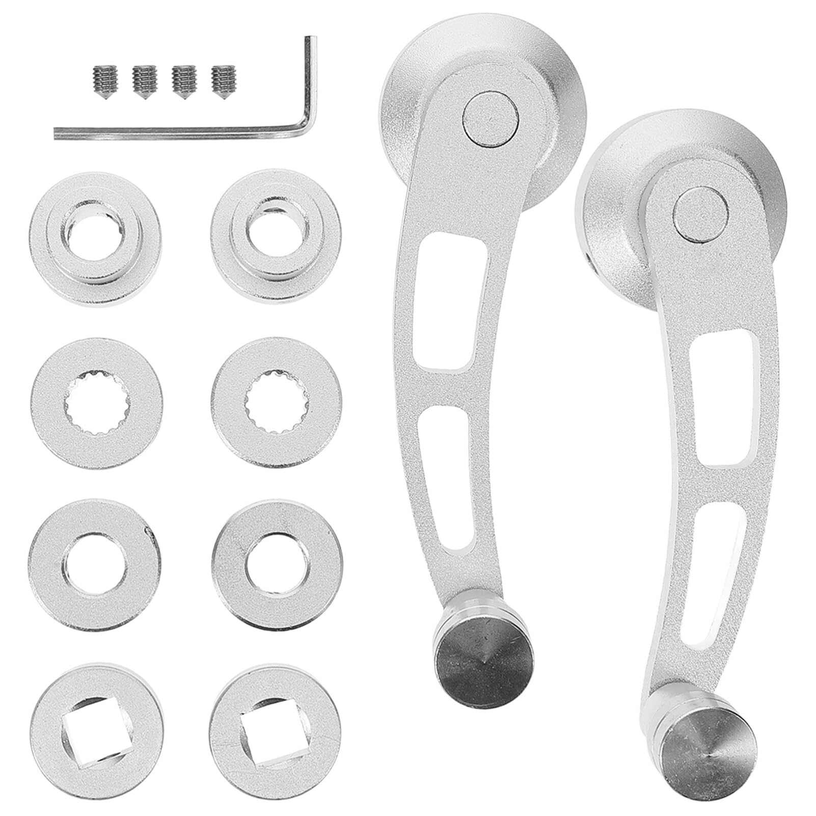 SOLUSTRE Manivelle De Lève-vitre De Voiture Poignée Manuelle Alliage Aluminium Remplacement Pour Vitres Automatiques Accessoires Intérieurs Auto