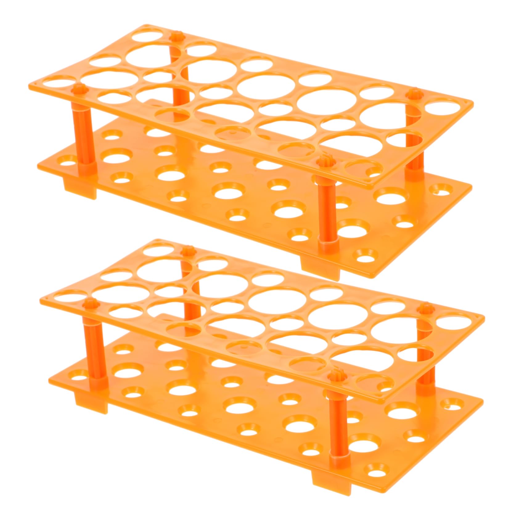 HOMOCONO 2pcs Rack Science Test Tube Holder Laboratory Tube Rack Pipe Rack Test- Tube Holder Laboratory Holder Pipe Stand Test Tube Drying Rack Blue Plastic