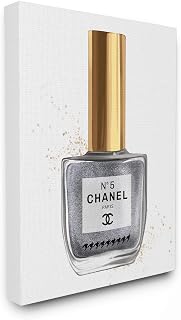 Stupell Industries Makeup Nail Polish Black Gold Fashion Design Canvas Wall Art, Multi-Color