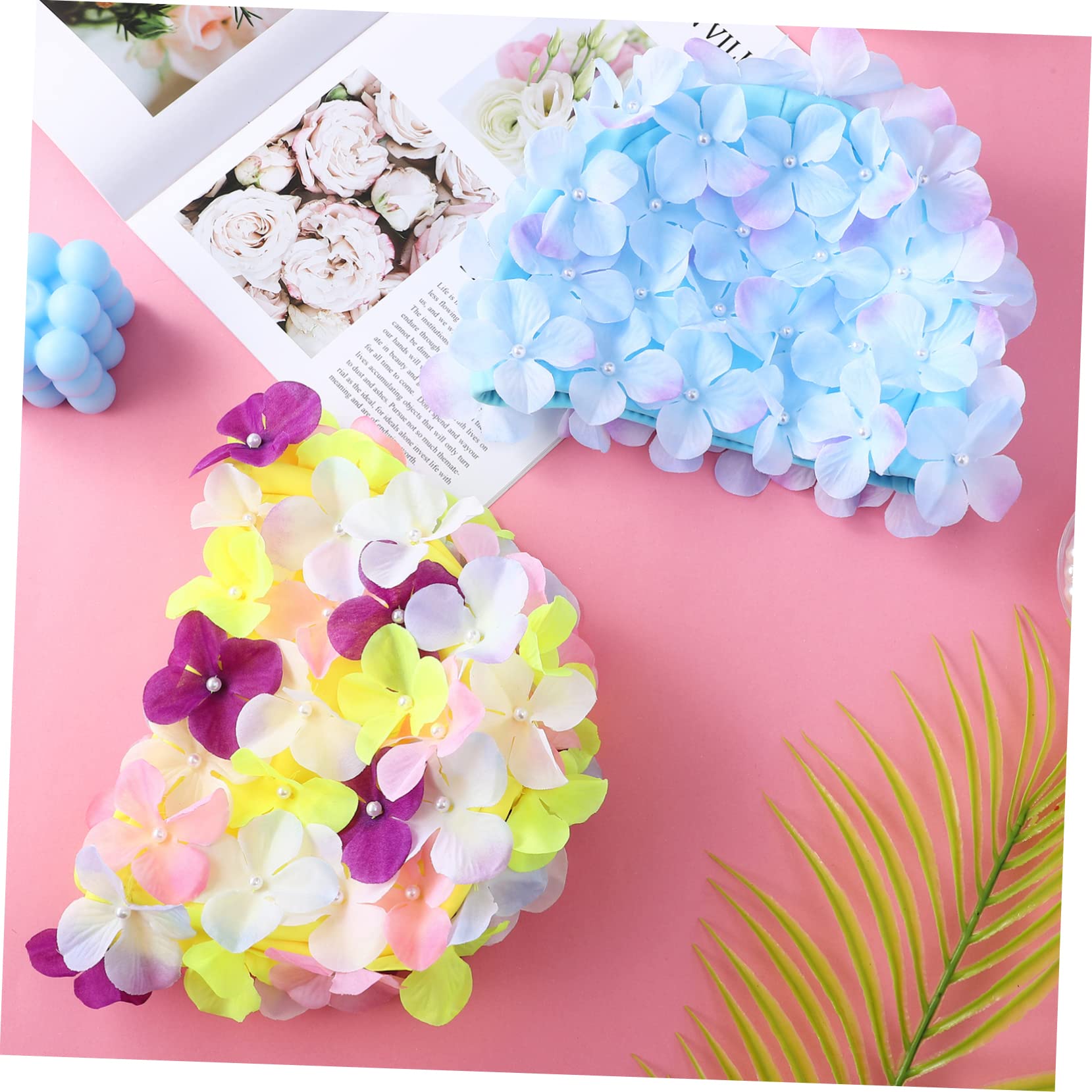 Happyyami 10pièces Bonnets De Natation Caps Réutilisables Bonnet De Bain Élégant pour Piscine Et Spa