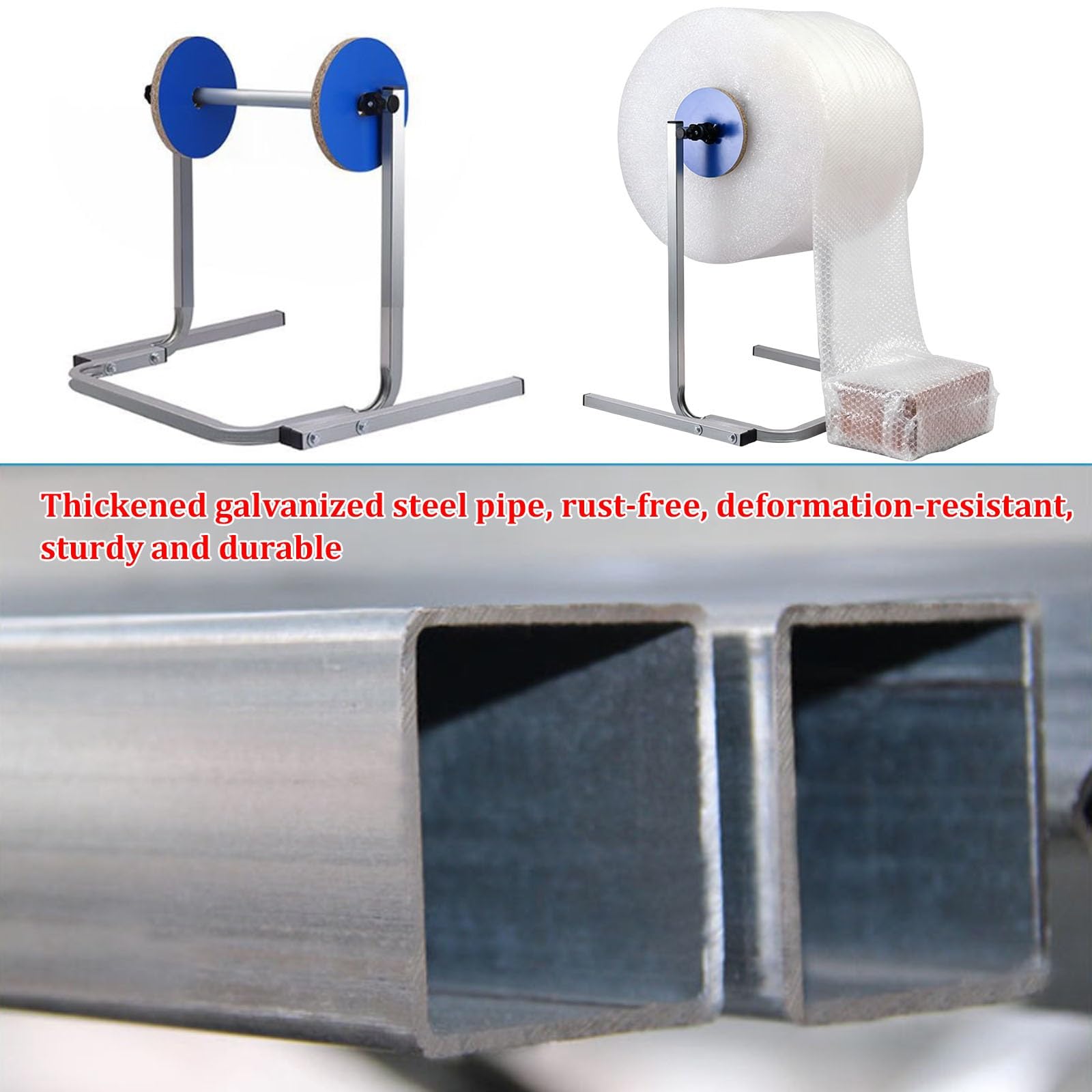 Dispenser per rotolo di pluriball, supporto da tavolo per pluriball, dispenser manuale di pellicola in schiuma per imballaggio, trasloco, spedizione, protezione, fabbrica(60cm/23.6in)