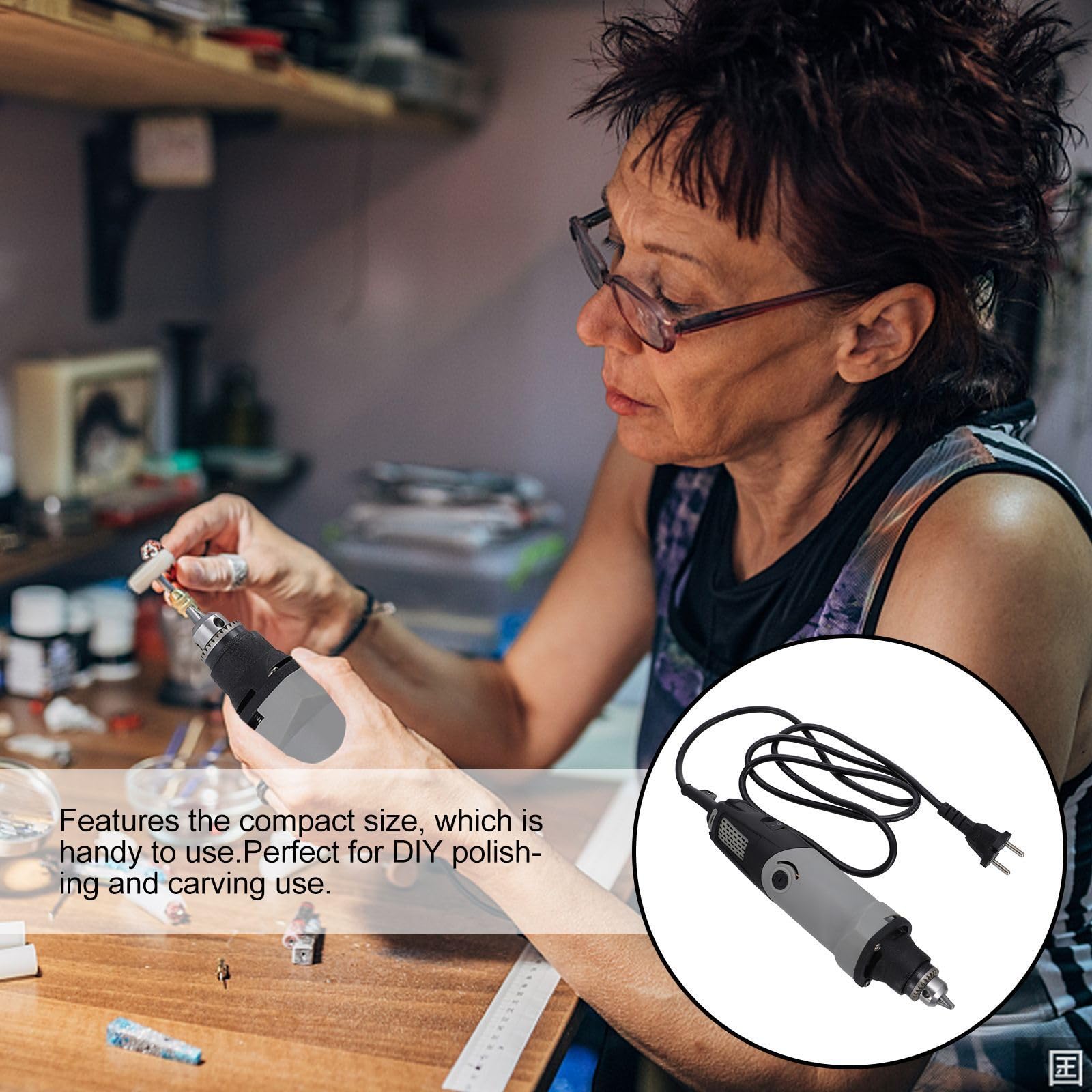 Outil de Meulage Électrique Multifonction Compact pour Ponçage et Polissage