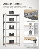 SONGMICS Set di 2 Scaffali per Carichi Pesanti Senza Viti a 5 Ripiani - 3