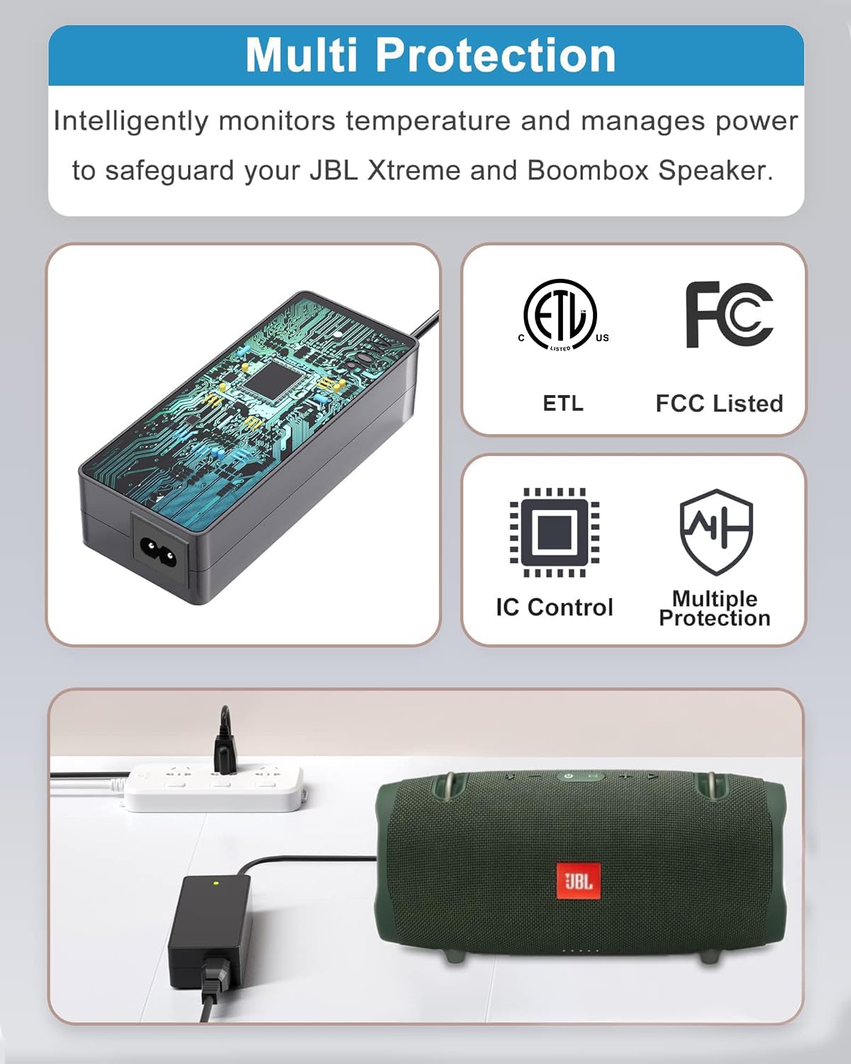 Amazon.co.jp: 19V 65W ACアダプター 対応 JBL Xtreme/Xtreme 2 充電器