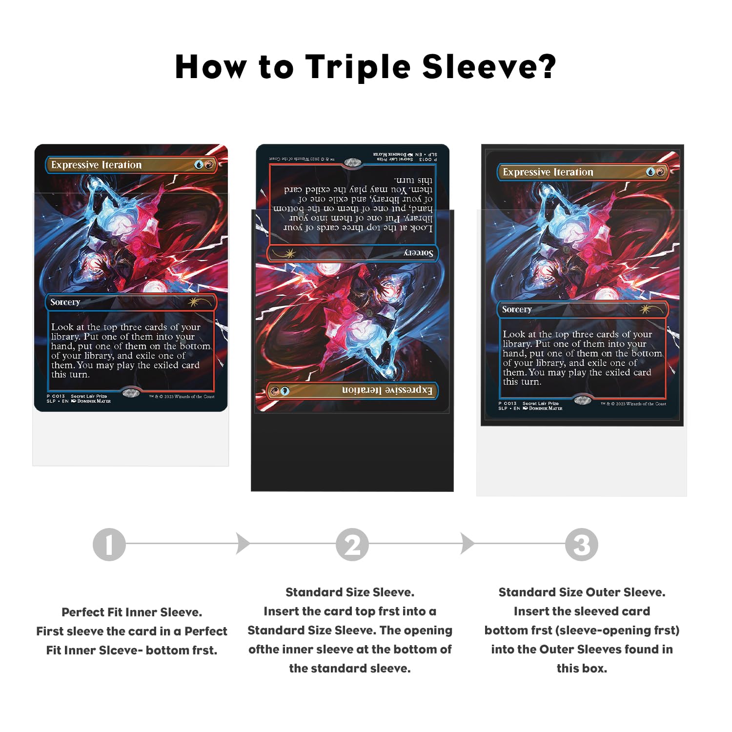 Katomula 100CT Outer Sleeves, Oversize MTG Card Sleeves for Double Sleeving  & Triple Sleeving, Clear Matte Card Sleeves for Magic The Gathering & PKM,  69 * 94mm : Amazon.sg: Toys