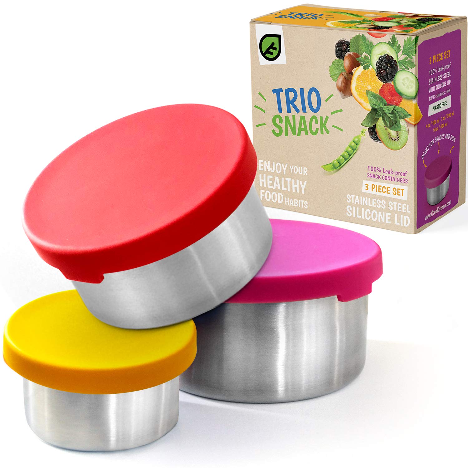 Ozoh Stainless Steel Food Storage Containers with Lids