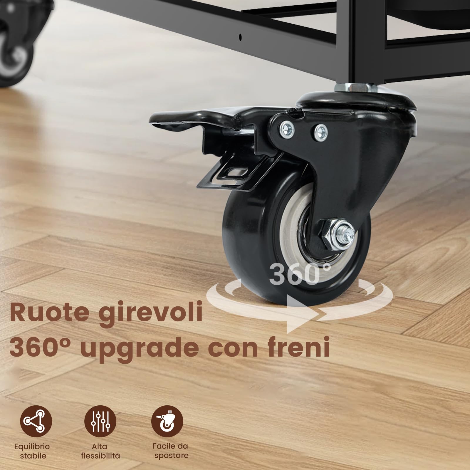 Gardner Pet Gabbia Pieghevole Per Cani Con 3 Porte, 82 X 52 X 56 Cm, Gabbia Da Trasporto Con Struttura Metallica Resistente, Dotata Di Freno E Fondo Rimovibile, Impilabile, Nero