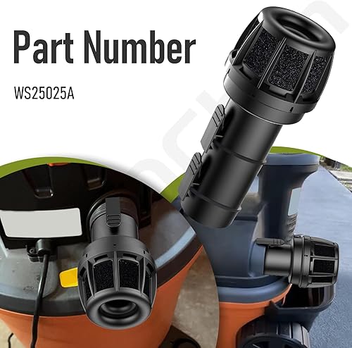 Miniatura 5 de Silenciadordifusor VT2525 y WS25025A de 2.5 pulgadas para aspiradoras Ridgid húmedoseco, se adapta a la mayoría de aspiradoras con un puerto de