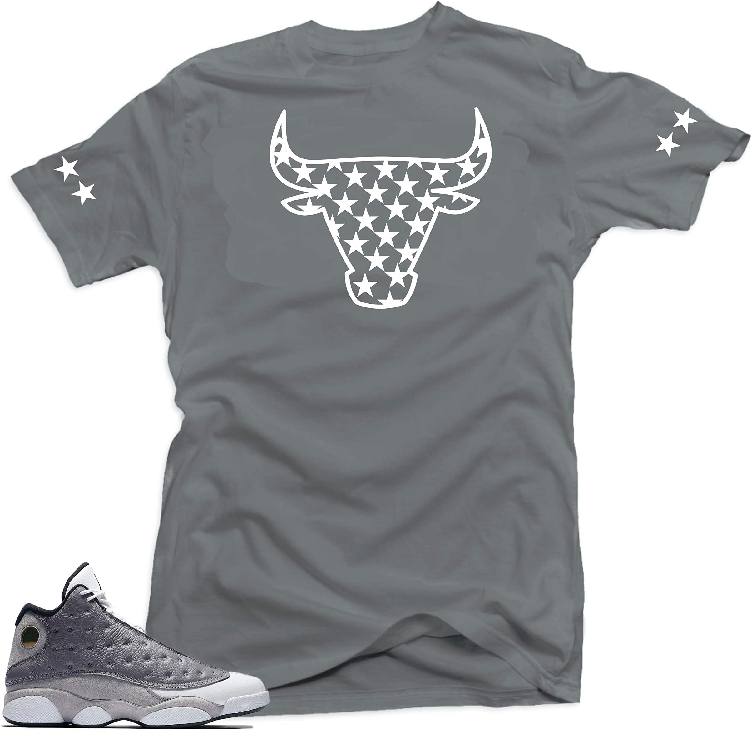 SNELOSShirt to Match Jordan 13 Atmosphere Gray Bull Stars Match Sneaker Tee