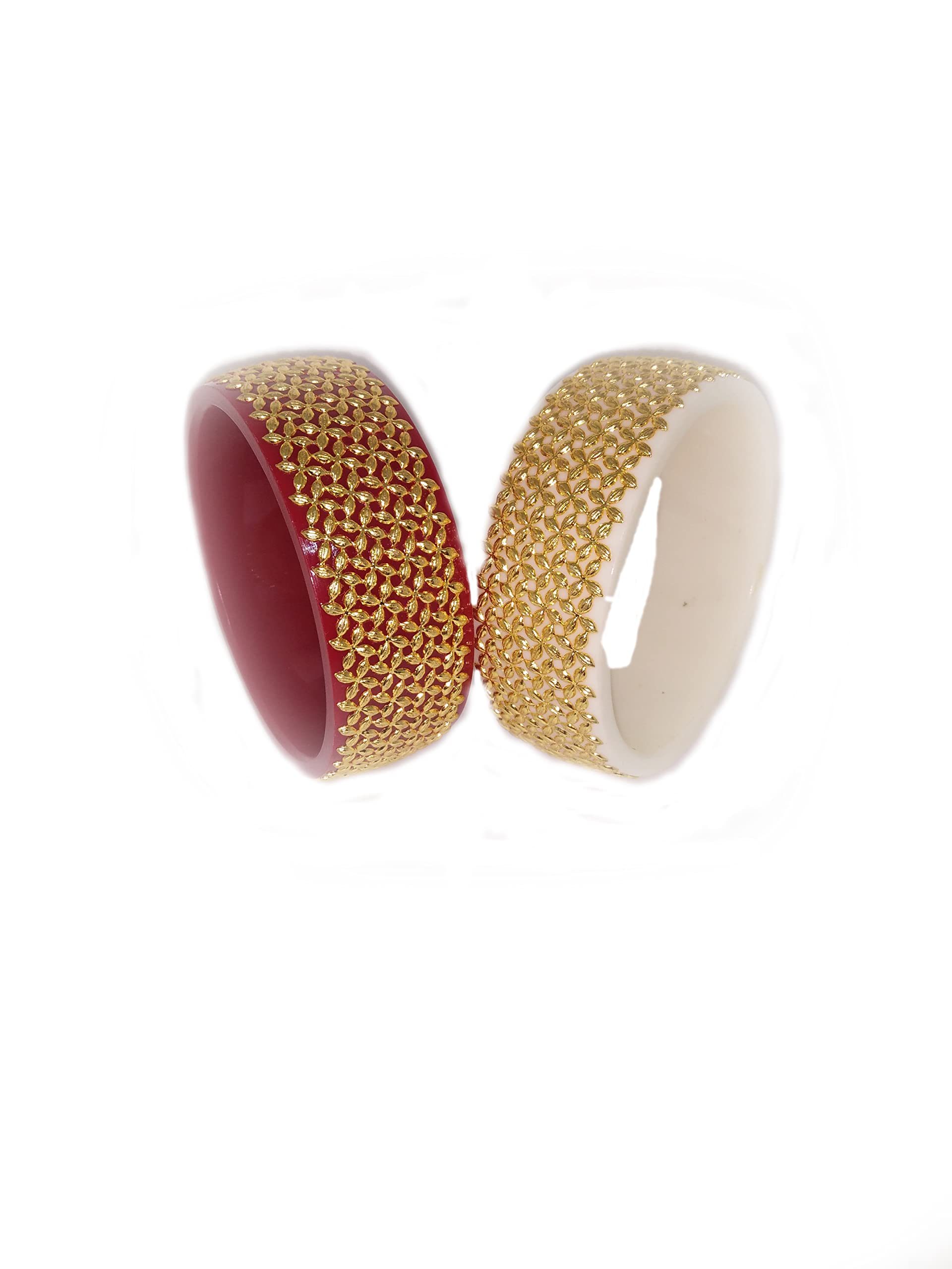 BOVZEN Gold Plated Acrylic Shakha Pola Multicolor Bangle Combo Set Pack of 2 (2-2) (B0B5TFQCT1) Amazon Price History, Amazon Price Tracker