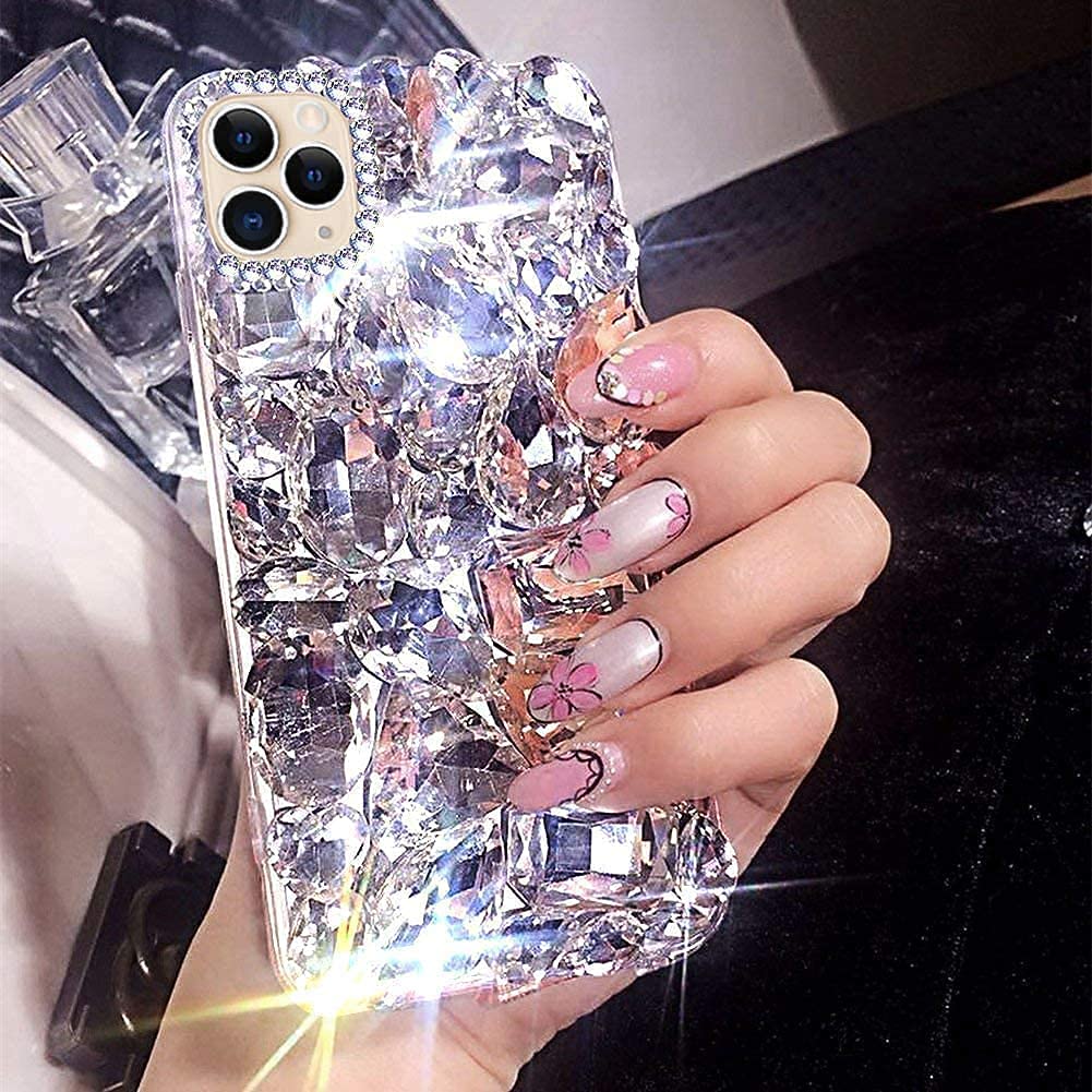 Lozeguyc Case Compatible iPhone 13 Pro Max Glitter,iPhone 13 Pro Max 6.7 Inch Stylish Pretty Bling Beauty TPU Case Slim Hybrid Shockproof Bumper Raised Edge Cover for iPhone 13 Pro Max for Women Clear