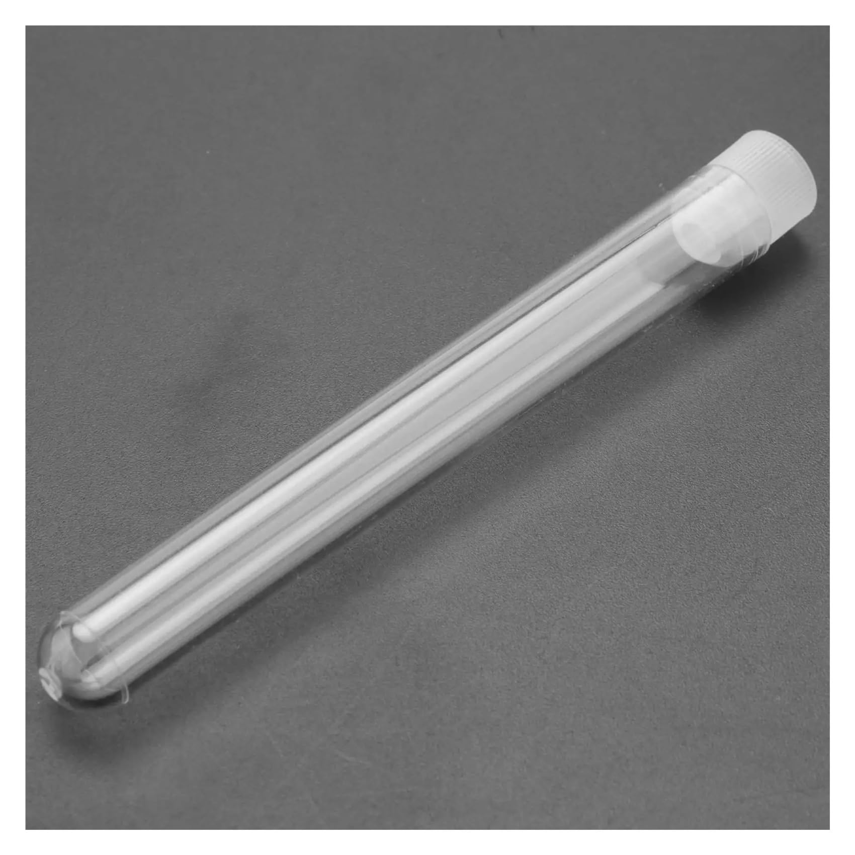 100 Tubos De Ensayo De Plástico Transparente De 12 X 100 Mm For Laboratorio, Con Tapas A Presión, Material De Laboratorio Escolar