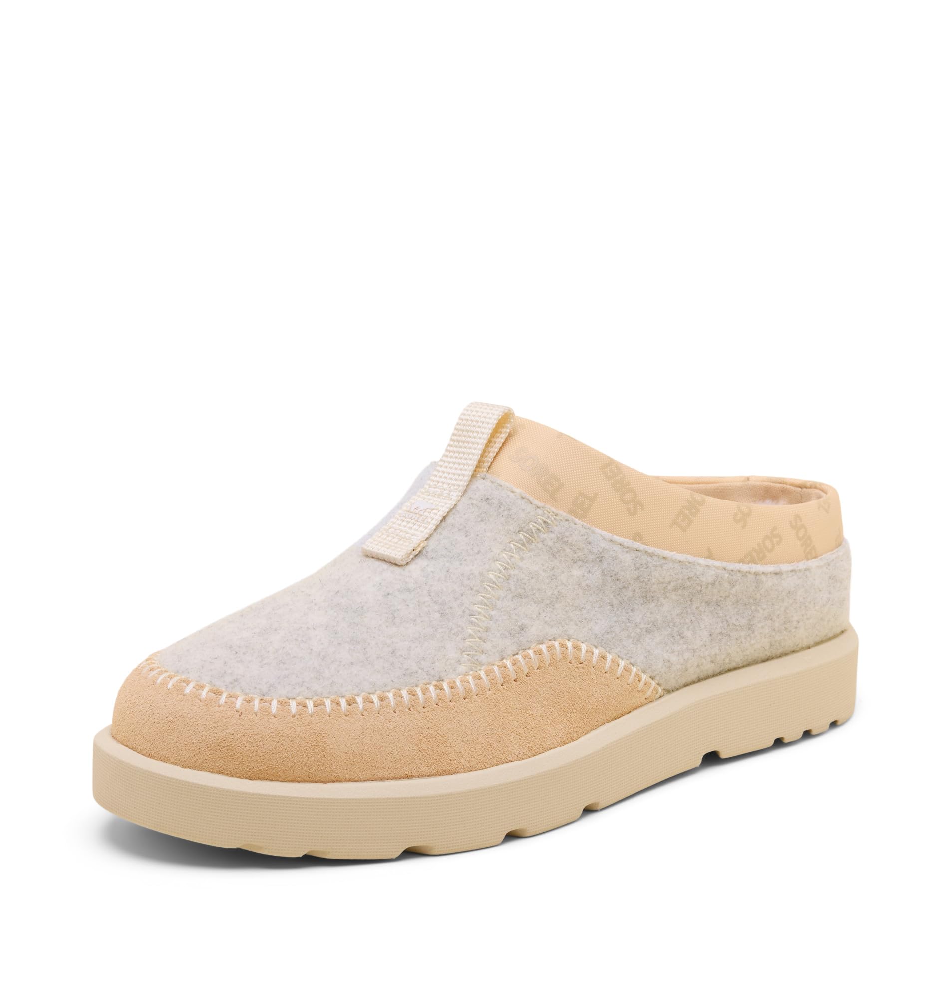 Sorel Byways Mule zapatos, parte superior de fieltro, guardabarros de ante, forro de piel sintética, plantilla extraíble, diseño ligero - Mujer