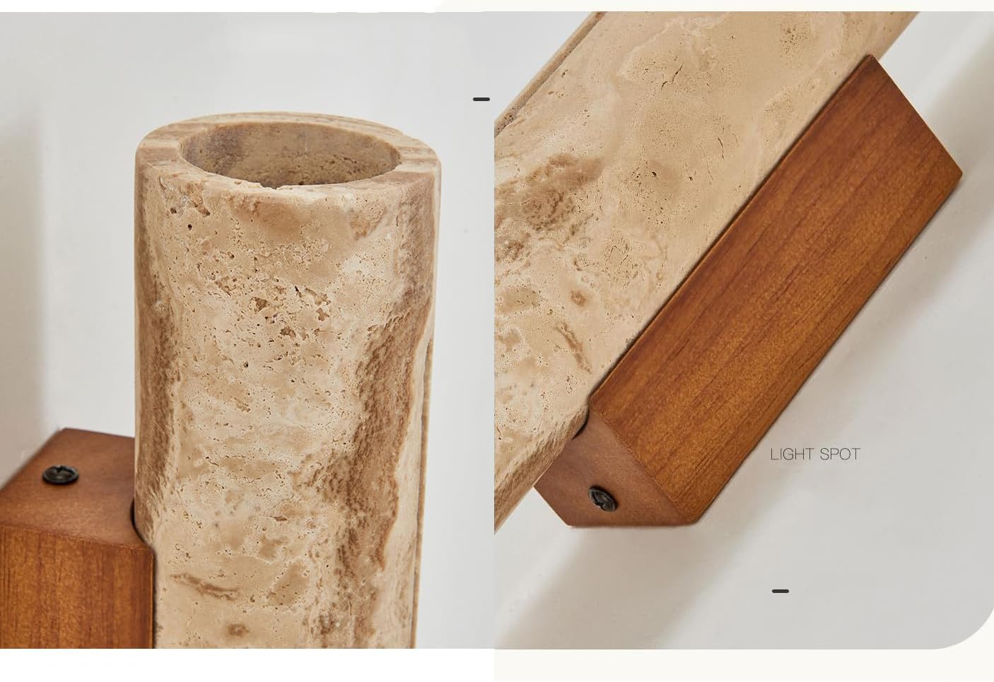 Nordic Light Luxury Marble Wall Sconce Up Down Lighting Indoor Long Linear Wall Light Bar Natural Stone Glass Farmhouse Vintage Wall Lamp Bedroom Wall Mounted Lamp for Bedside Stairway
