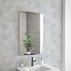 Maison & White Frameless Bathroom Mirror – 45x60cm Wall Mounted Glass | Flush Rectangular Vanity Shaving Mirror for Bedroom, Hallway, Home Decor | Pre-Drilled with Fixings & Chrome Caps | M&W