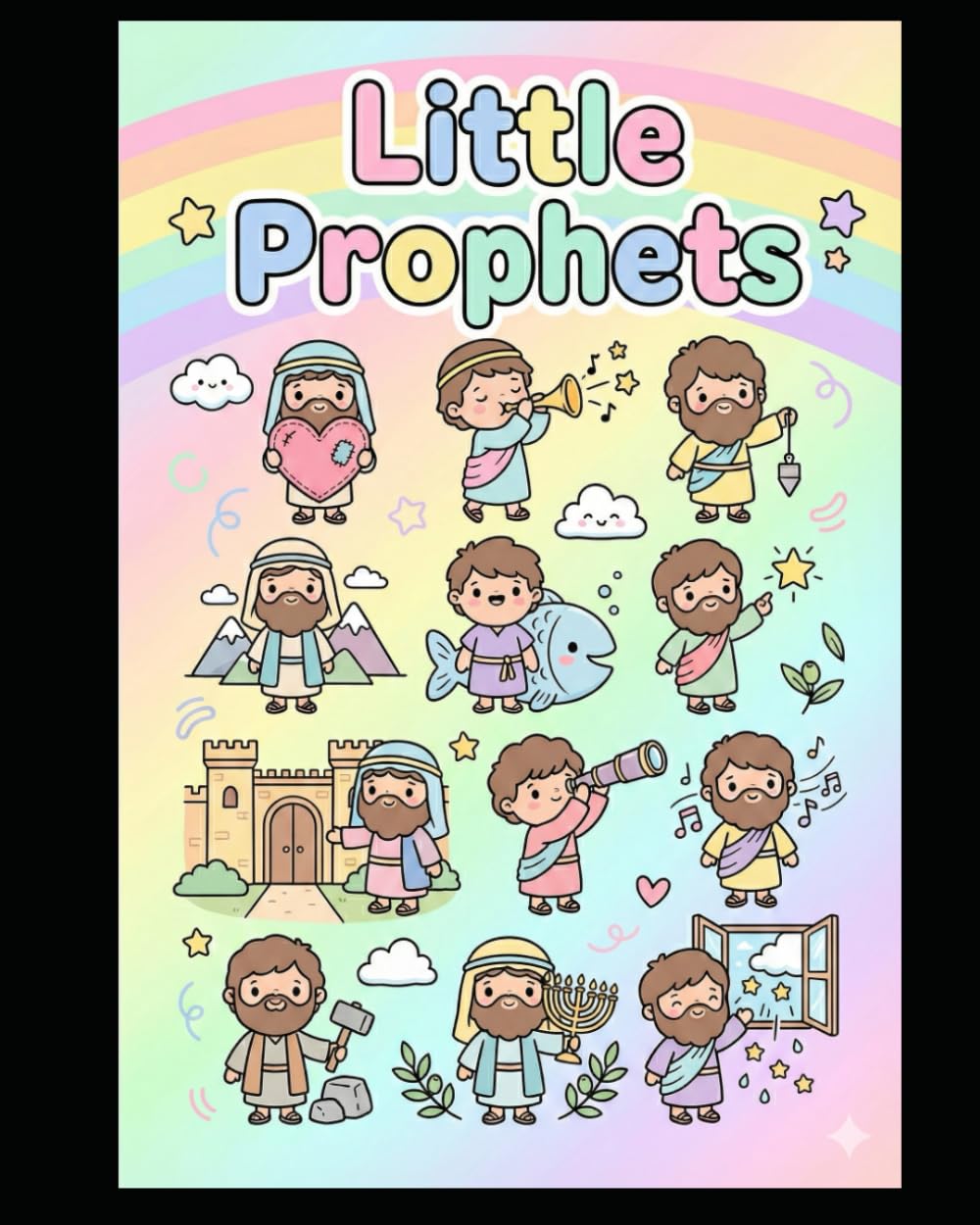 Little Prophets: A Religious Coloring Book with 30 Cute Biblical Scenes