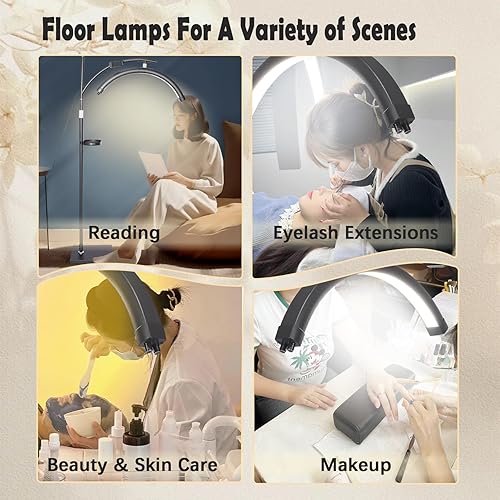 Miniatura 28 de Lámpara de pestañas para extensiones de pestañas, lámpara de pestañas LED ajustable, luz de media luna, tatuaje, iluminación sin sombras, para Dorado