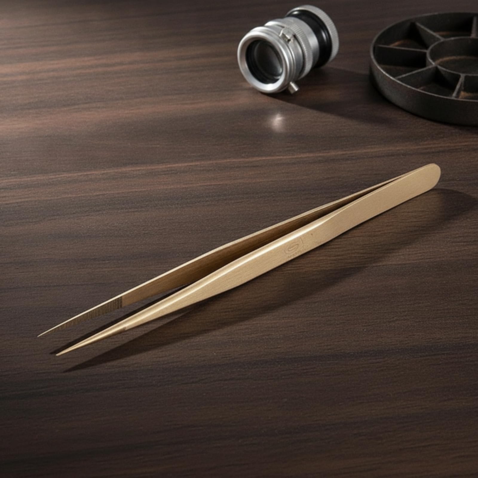 Baoblaze Pinzetta di Precisione Professionale Pinzette Pinzetta a Punta Fine Pinzette di Ottone Punta Sottile Profilo Stretto Controllo dei Piccoli Pezzi
