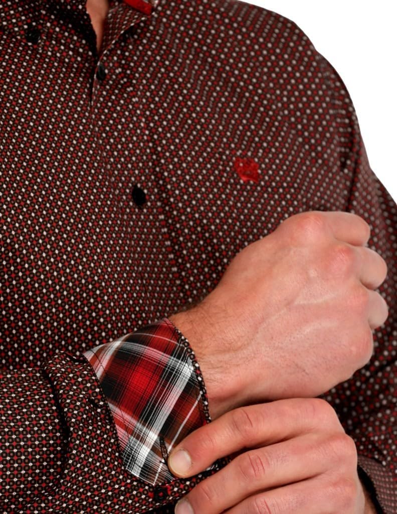 Cinch Men's Black Print Button Down Shirt - Image 2